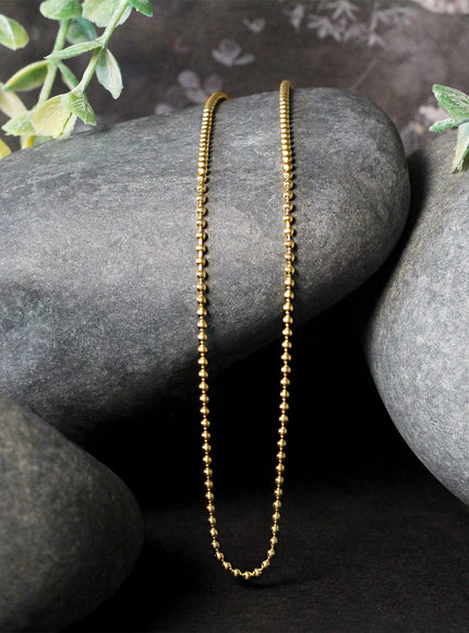 14k Yellow Gold Bead Chain 1.5mm