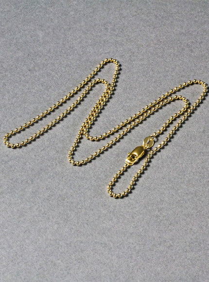 14k Yellow Gold Bead Chain 1.5mm