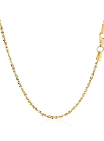 10k Yellow Gold Solid Diamond Cut Rope Chain 1.4mm - Ellie Belle