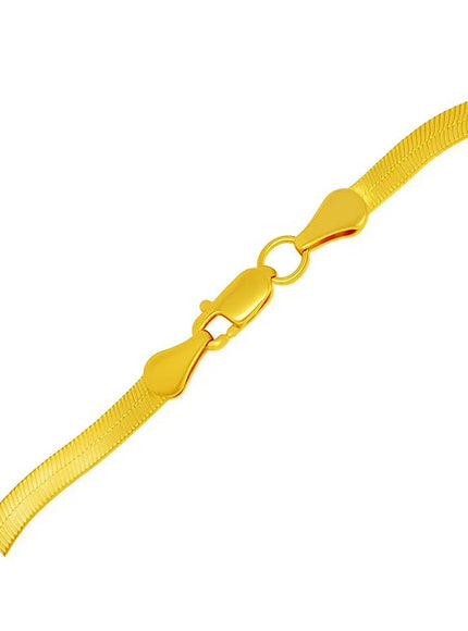 1.5mm 14k Yellow Gold Super Flex Herringbone Bracelet