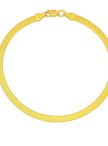 1.5mm 14k Yellow Gold Super Flex Herringbone Bracelet