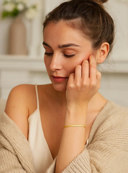 1.5mm 14k Yellow Gold Super Flex Herringbone Bracelet