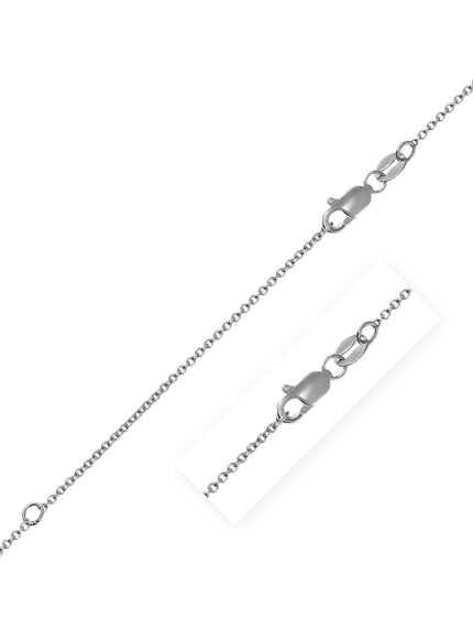 Extendable Cable Chain in 14k White Gold (1.0mm)