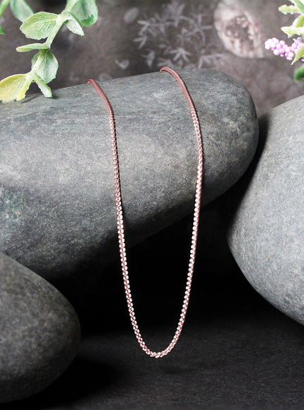 14k Rose Gold Round Wheat Chain 1.0mm