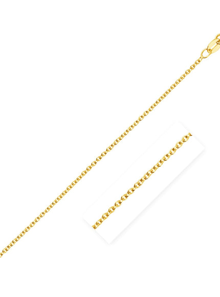 14k Yellow Gold Round Cable Link Chain 1.9mm