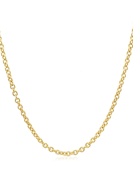 14k Yellow Gold Round Cable Link Chain 1.9mm