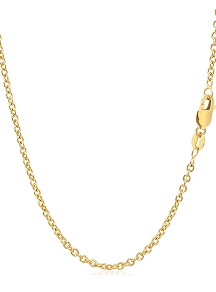 14k Yellow Gold Round Cable Link Chain 1.9mm