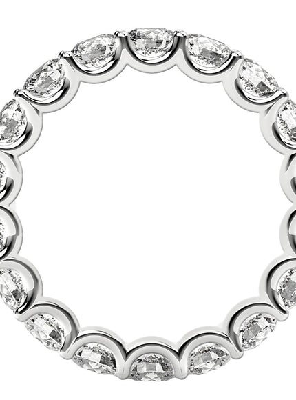 Round Cut Lab Grown Diamond Eternity Ring in 14k White Gold (2 cttw FG/VS2)