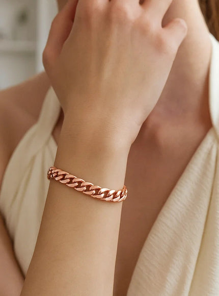 14K Rose Gold Cuban Link Bracelet