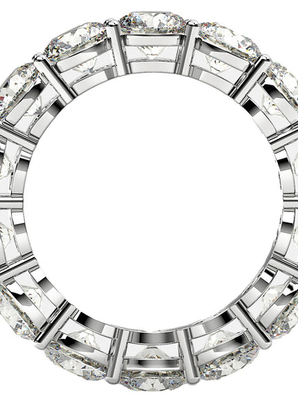 Round Cut Lab Grown Diamond Eternity Ring in 14k White Gold (6 cttw FG/VS2)