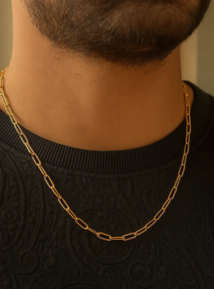 14K Yellow Gold Paperclip Chain (3.5mm)