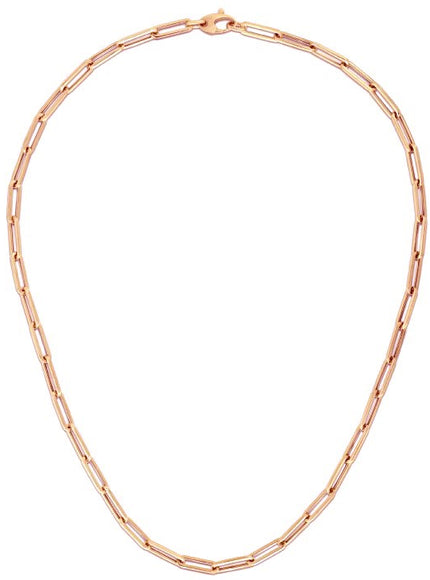 14K Rose Gold Bold Paperclip Chain (4.2 mm)