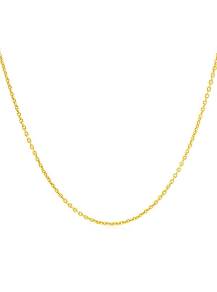 14k Yellow Gold Round Cable Link Chain 1.1mm - Ellie Belle