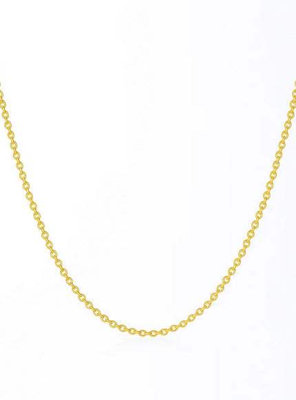 14k Yellow Gold Round Cable Link Chain 1.1mm