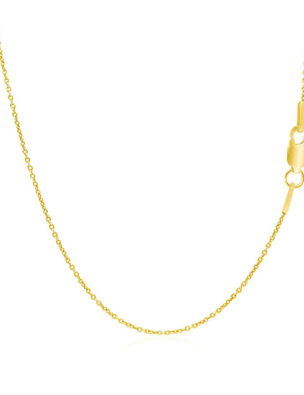 14k Yellow Gold Round Cable Link Chain 1.1mm - Ellie Belle
