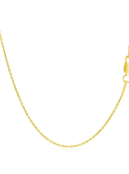 14k Yellow Gold Round Cable Link Chain 1.1mm - Ellie Belle