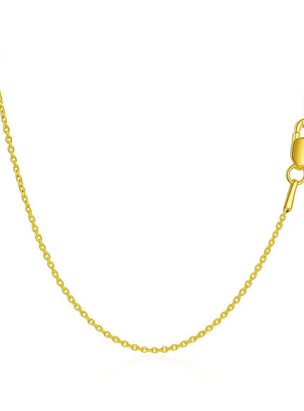 14k Yellow Gold Round Cable Link Chain 1.1mm