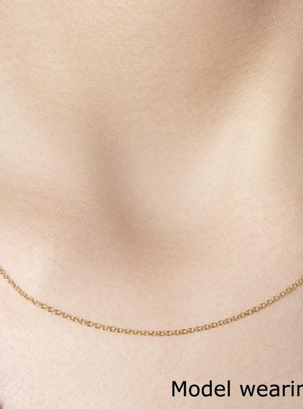 14k Yellow Gold Round Cable Link Chain 1.1mm - Ellie Belle