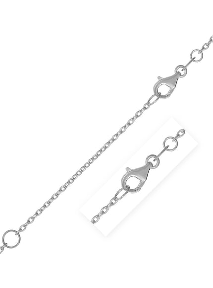 Extendable Cable Chain in 14k White Gold (1.5mm)