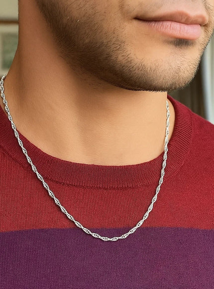 14k White Gold Singapore Chain 1.7mm