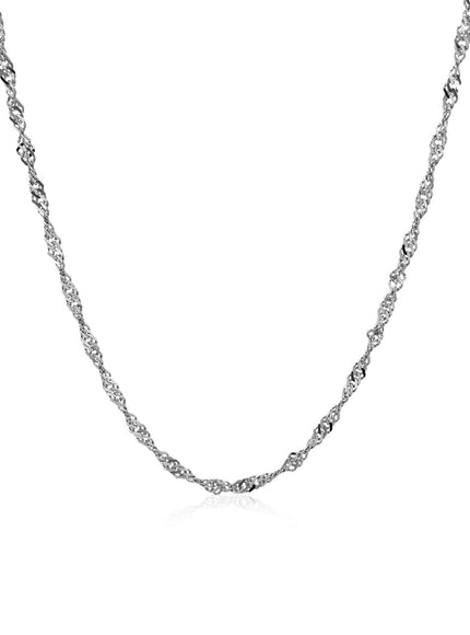 14k White Gold Singapore Chain 1.7mm