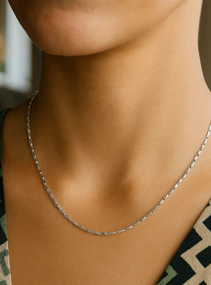 14k White Gold Lumina Pendant Chain 0.9mm