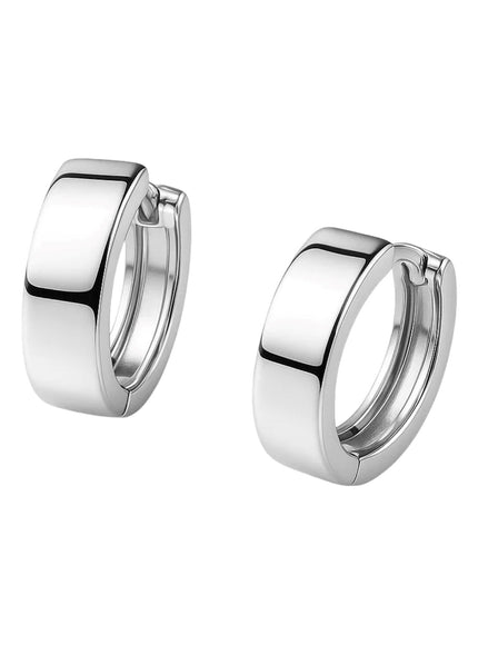 10k White Gold Snuggable Hoop Earrings