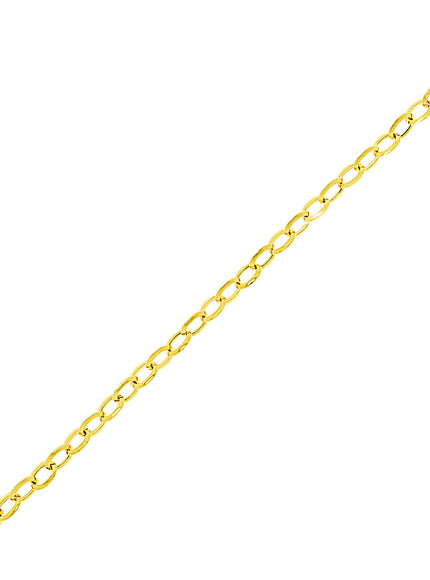 14k Yellow Gold Cable Chain Style Bracelet