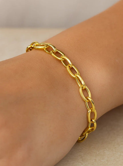 14k Yellow Gold Cable Chain Style Bracelet