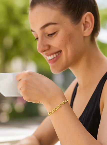 14k Yellow Gold Cable Chain Style Bracelet
