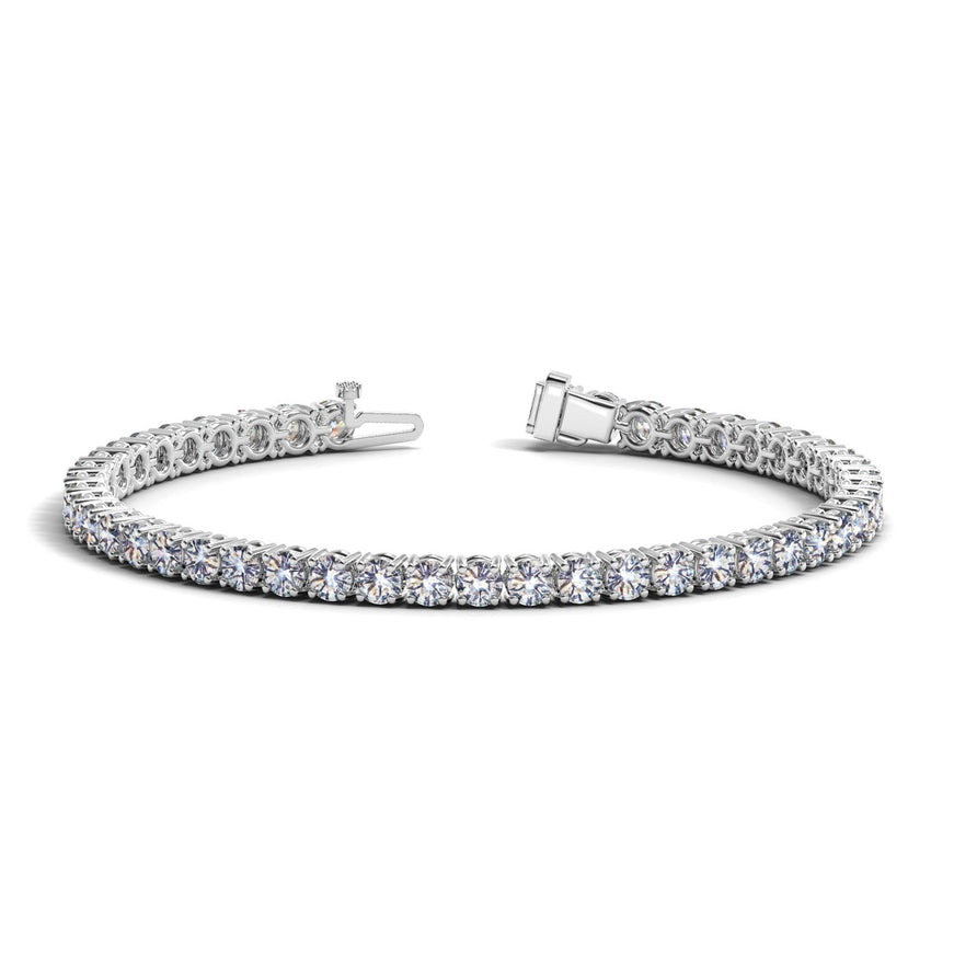 Lab Grown Round Diamond Tennis Bracelet in 14k White Gold (8 cctw F/G VS2/SI1)