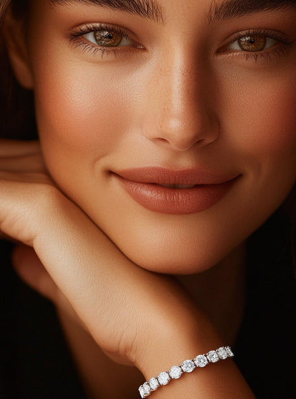 Lab Grown Round Diamond Tennis Bracelet in 14k White Gold (8 cctw F/G VS2/SI1)