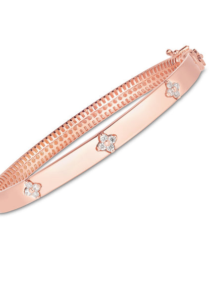 14k Rose Gold Trilogy Diamond Bangle