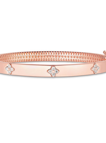 14k Rose Gold Trilogy Diamond Bangle