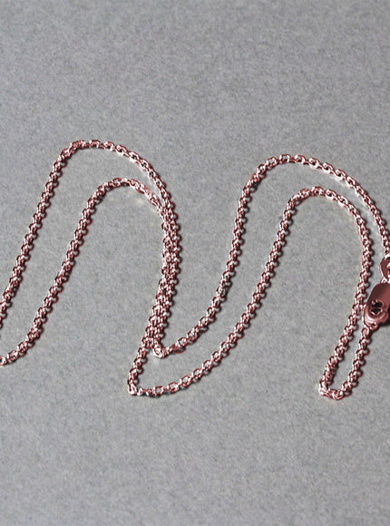 14k Rose Gold Diamond Cut Cable Link Chain 1.3mm