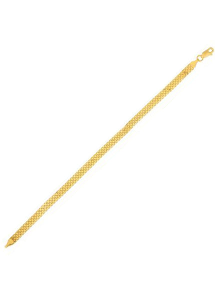 4.7mm 14k Yellow Gold Bismark Chain