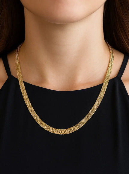 4.7mm 14k Yellow Gold Bismark Chain