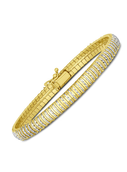 14k Yellow Gold Diamante Flex Bracelet