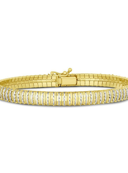14k Yellow Gold Diamante Flex Bracelet