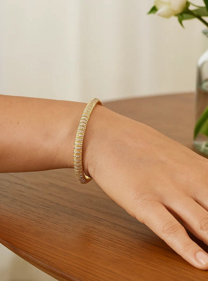 14k Yellow Gold Diamante Flex Bracelet