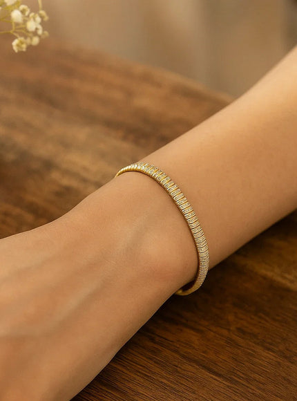 14k Yellow Gold Diamante Flex Bracelet
