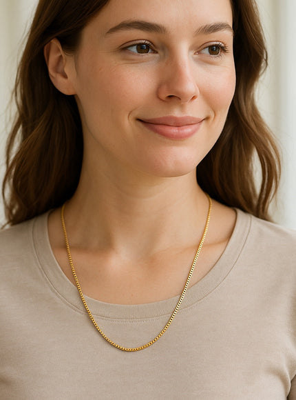 18k Yellow Gold Classic Box Chain 1.4mm