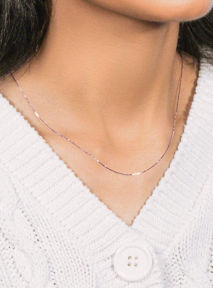 18k Rose Gold Classic Box Chain 0.6mm