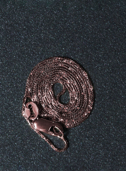 18k Rose Gold Classic Box Chain 0.6mm