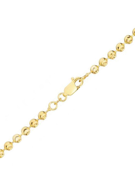Moon Cut Bead Chain in 14k Yellow Gold (3.0 mm)