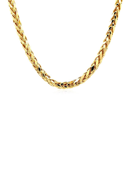 4.1mm 14k Yellow Gold Diamond Cut Round Franco Chain