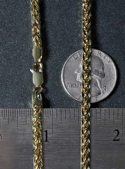 4.1mm 14k Yellow Gold Diamond Cut Round Franco Chain