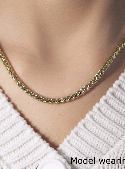 4.1mm 14k Yellow Gold Diamond Cut Round Franco Chain