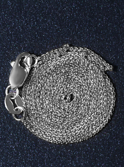 14k White Gold Round Wheat Chain 0.80mm