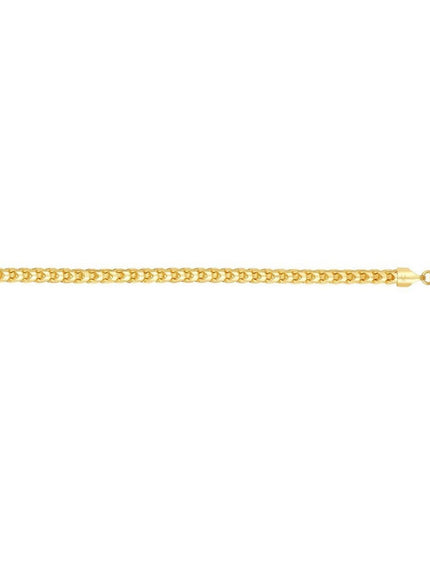 5.0mm 14k Yellow Gold Solid Diamond Cut Round Franco Chain